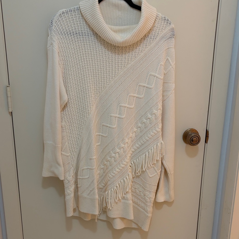Chico's Elegant Cream Cowl Neck Sweater